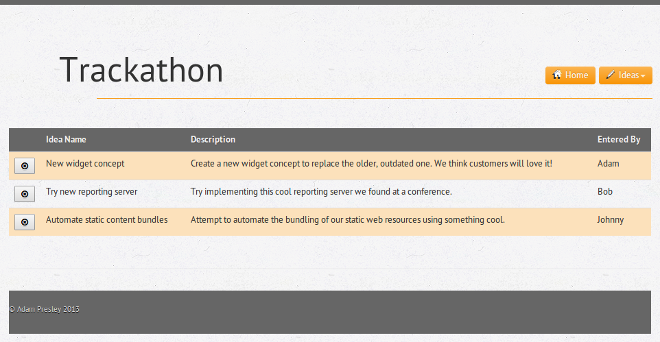 Trackathon Home Page