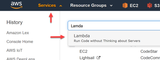 Lambda Console