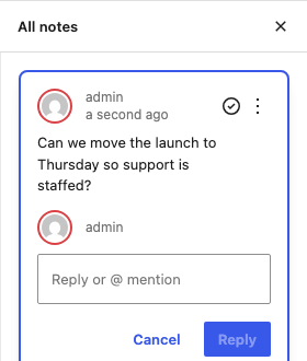 A note with no reactions and no visible trigger