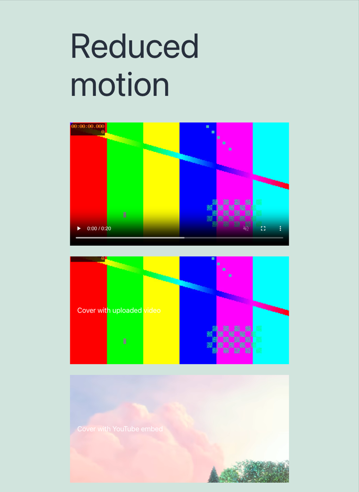 Editor after clearing emulation, YouTube playing and uploaded videos paused