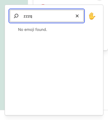 No emoji found, popover keeps its width