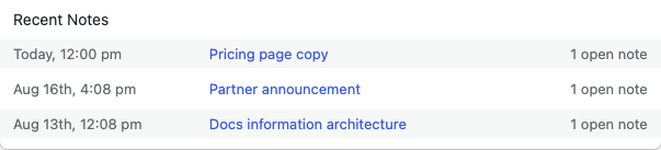 Recent Notes ordered by the most recent reply