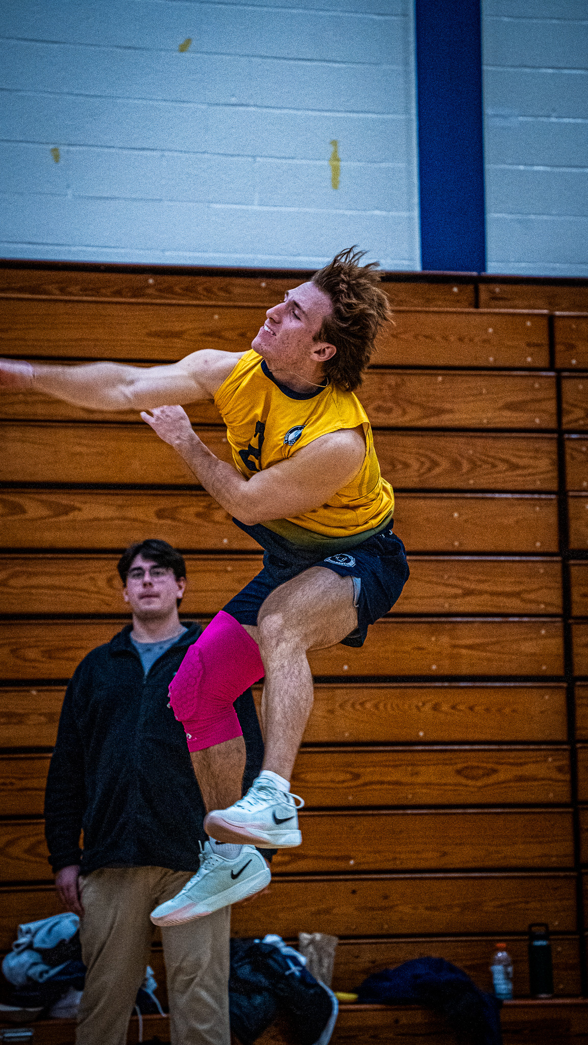 Adam Witkowski playing volleyball