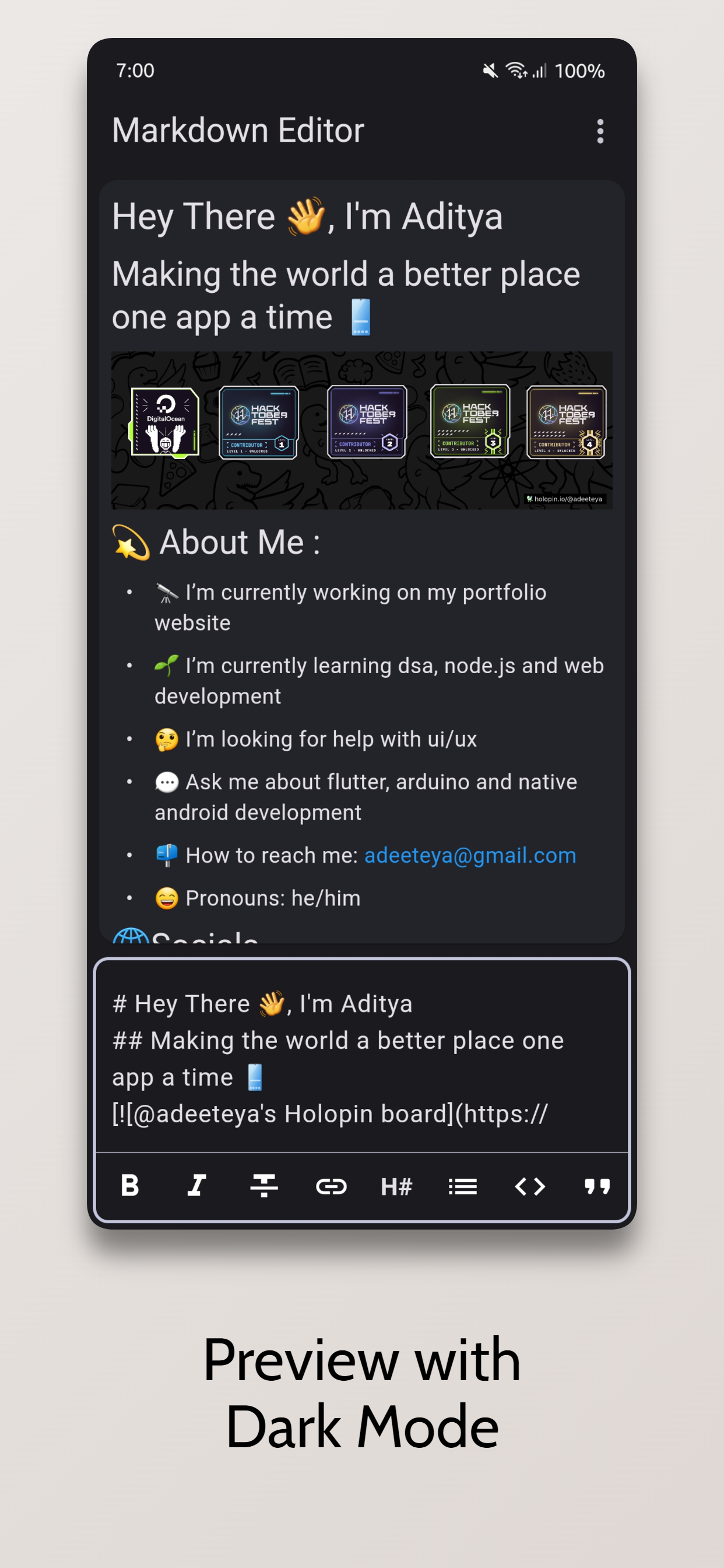 Screenshot 2 of Markdown Editor — opens full size