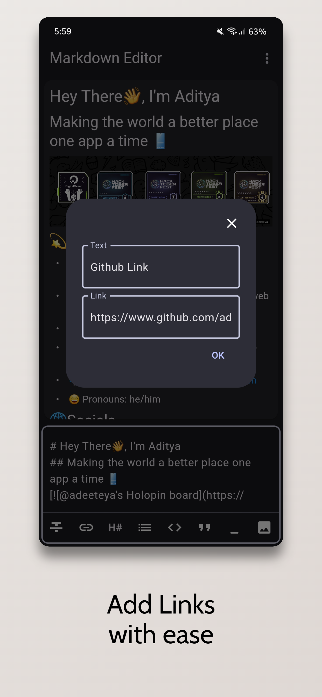 Screenshot 4 of Markdown Editor — opens full size