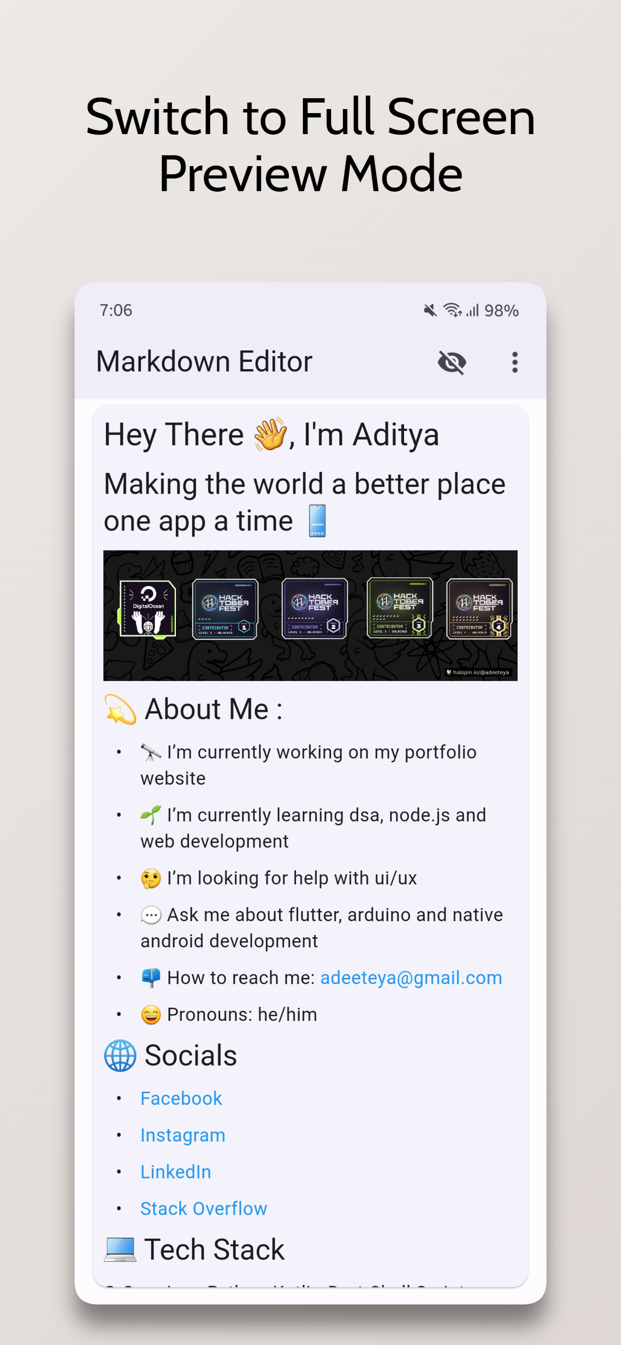 Screenshot 5 of Markdown Editor — opens full size