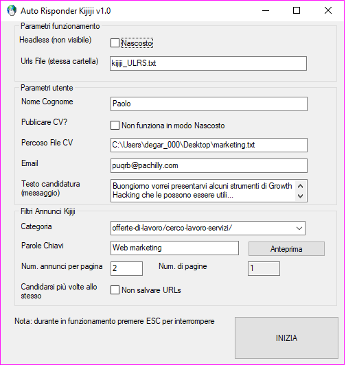 AutoRisponderTool screenshot