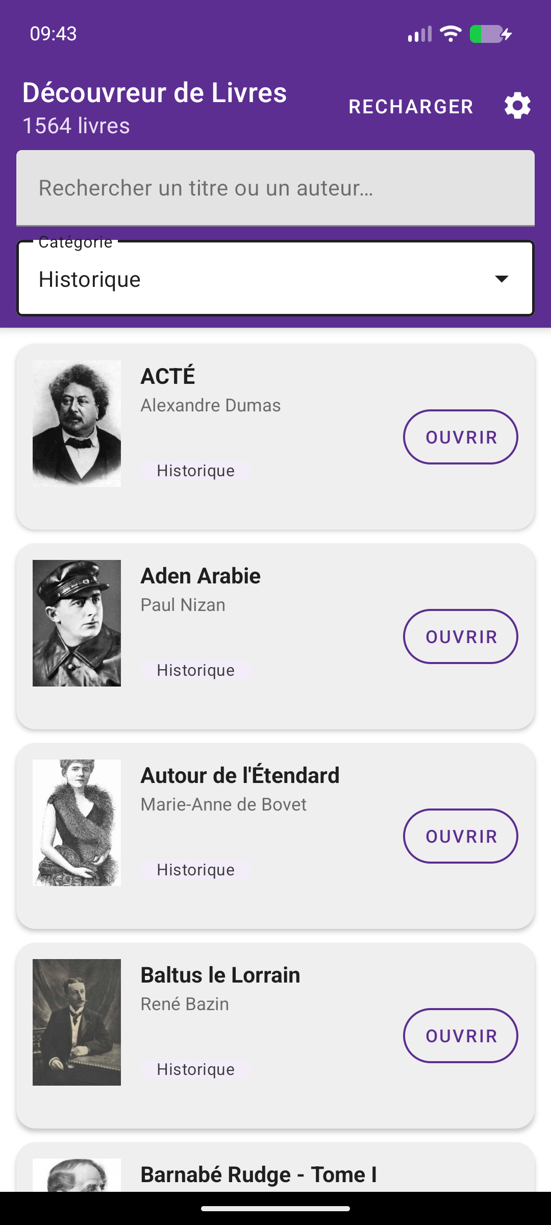 DecouvreurDeLivres screenshot