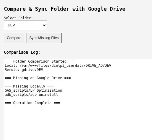 PHP_drive_sync screenshot
