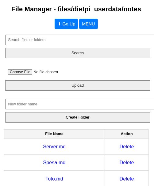 PHP_files_manager screenshot
