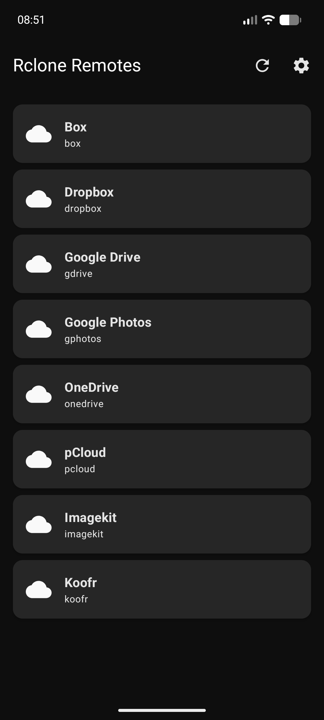 RcloneRemotes screenshot