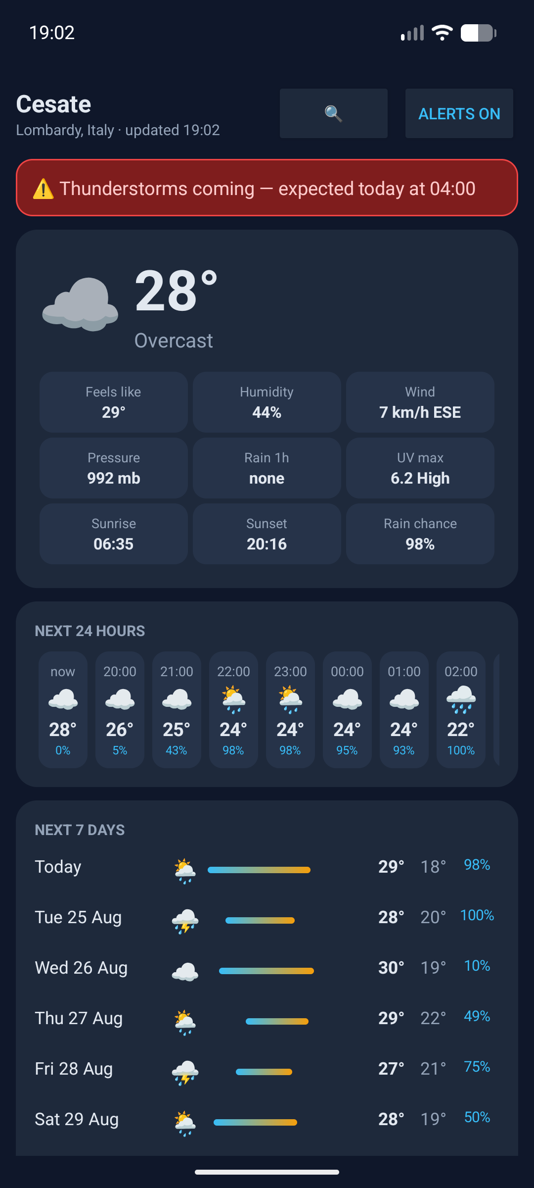 meteo-cesate screenshot