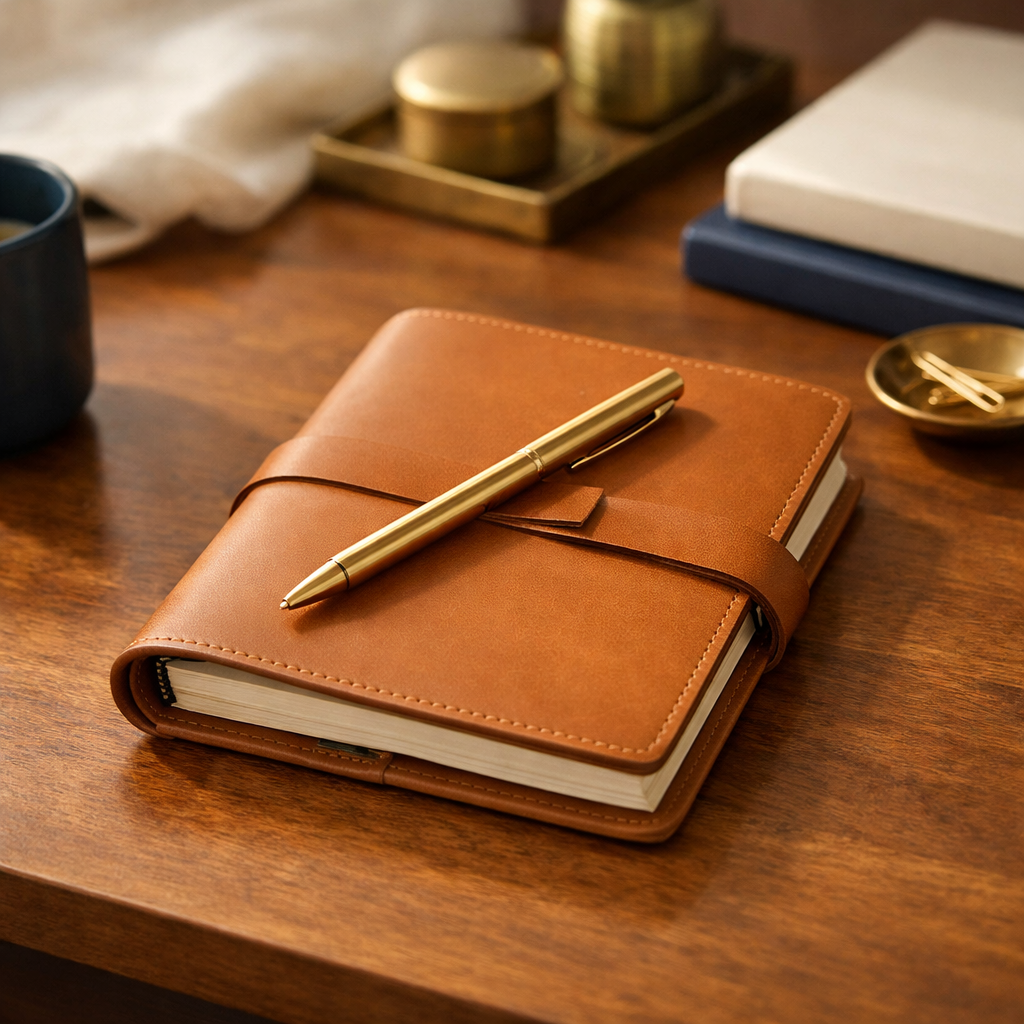 Personalized Leather Journal Set — $35–$50