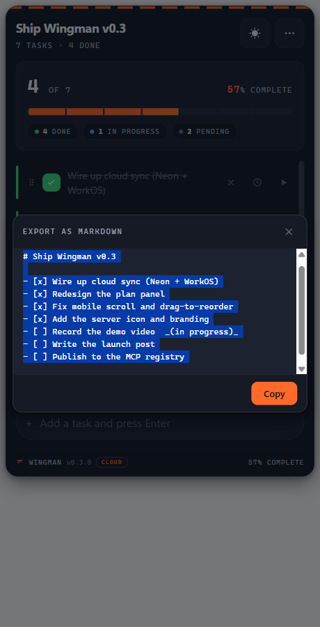 Export as markdown