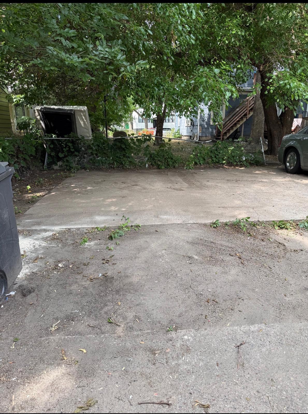 Driveway after junk removal