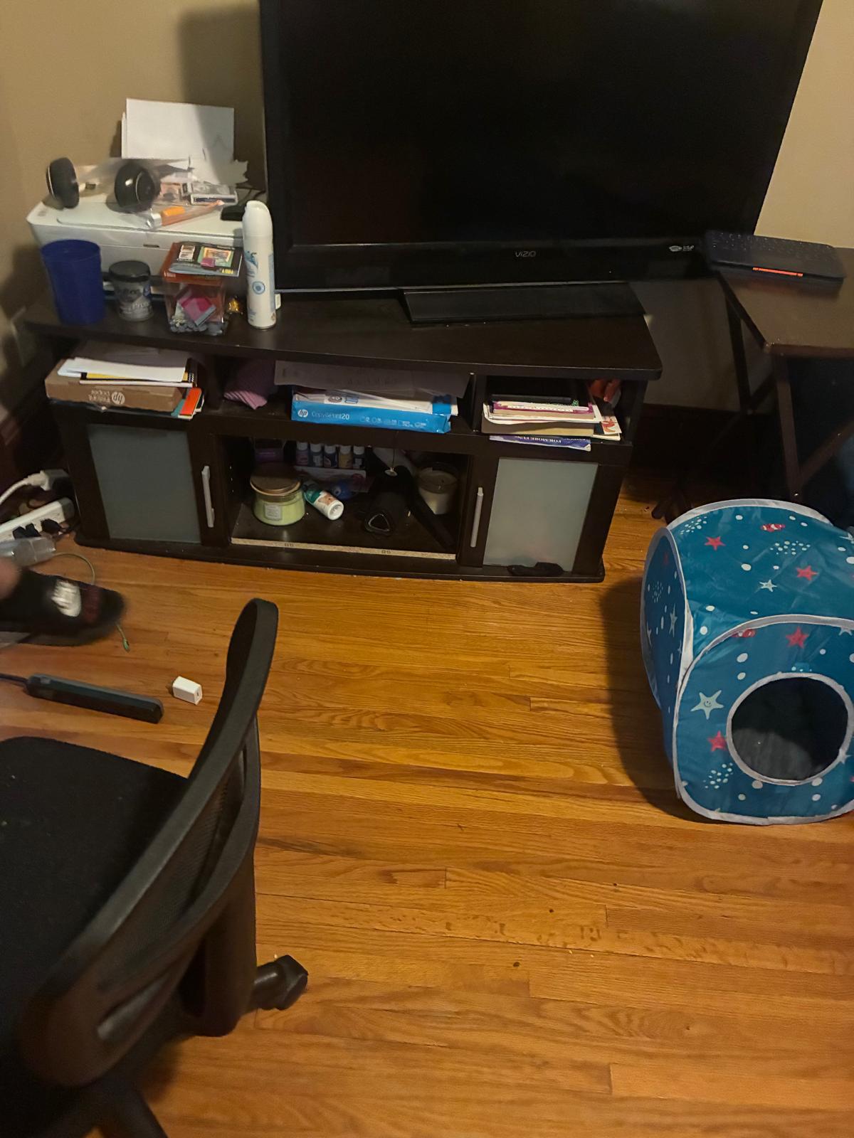 Entertainment center and electronics removal