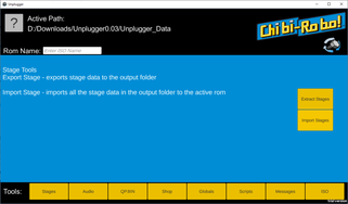 Unplugger stage tools screenshot