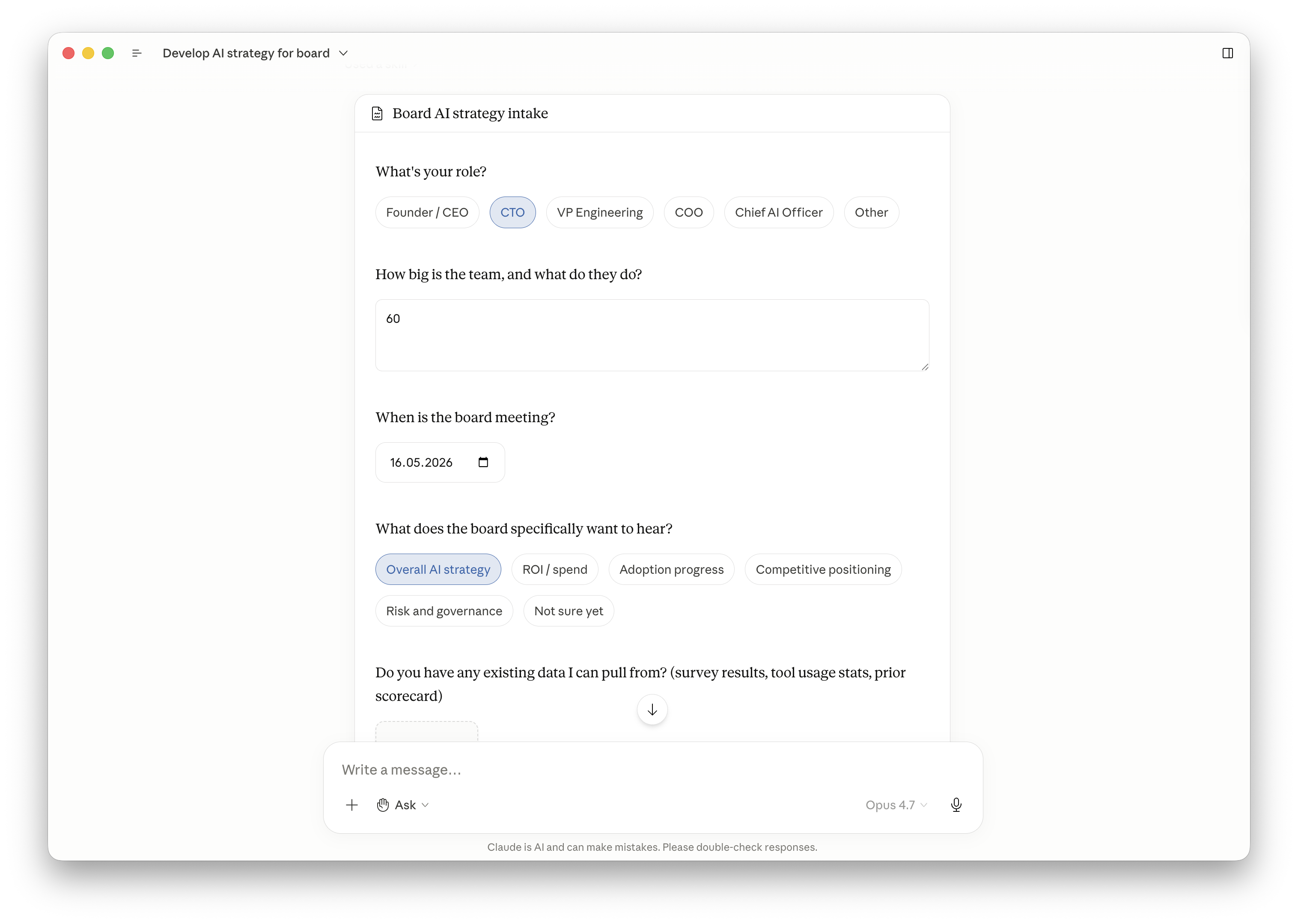AI Adoption Playbook running in Claude Cowork