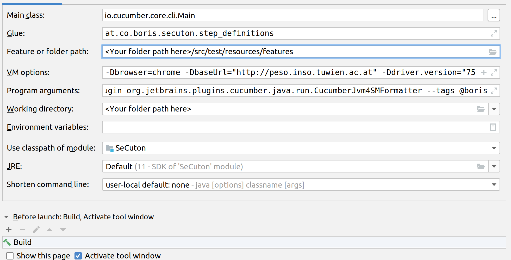 idea run configuration