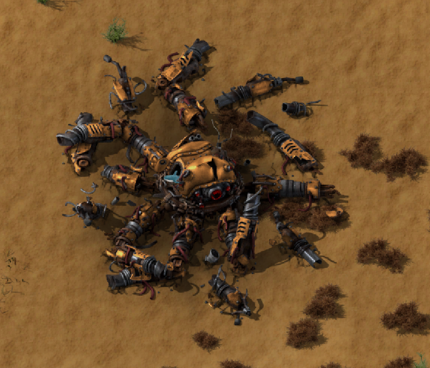 a screenshot of the destroyed spidertron