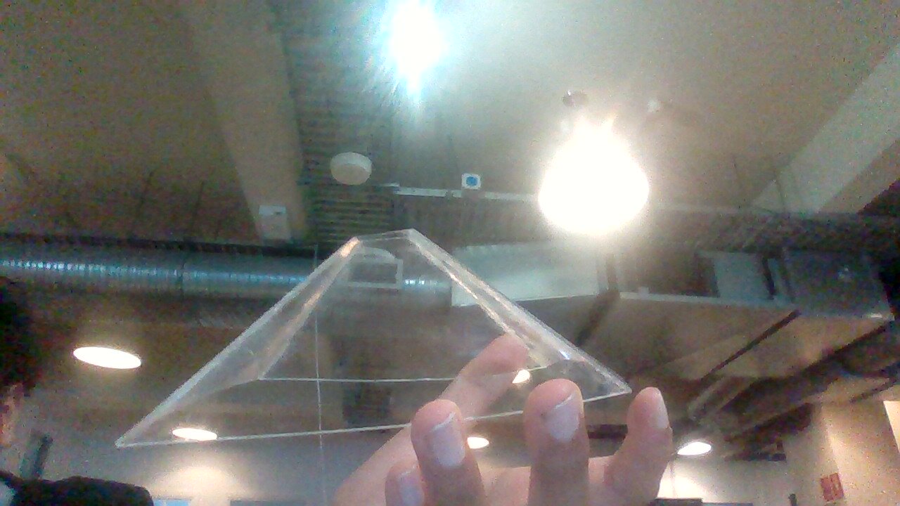 Physical History Hologram setup using an iPad and clear reflector