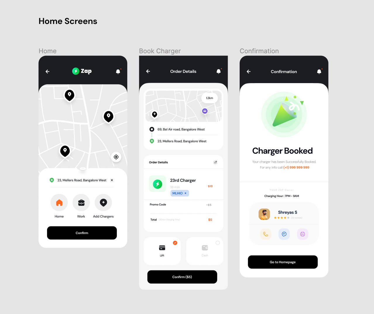 Zap Home Screen