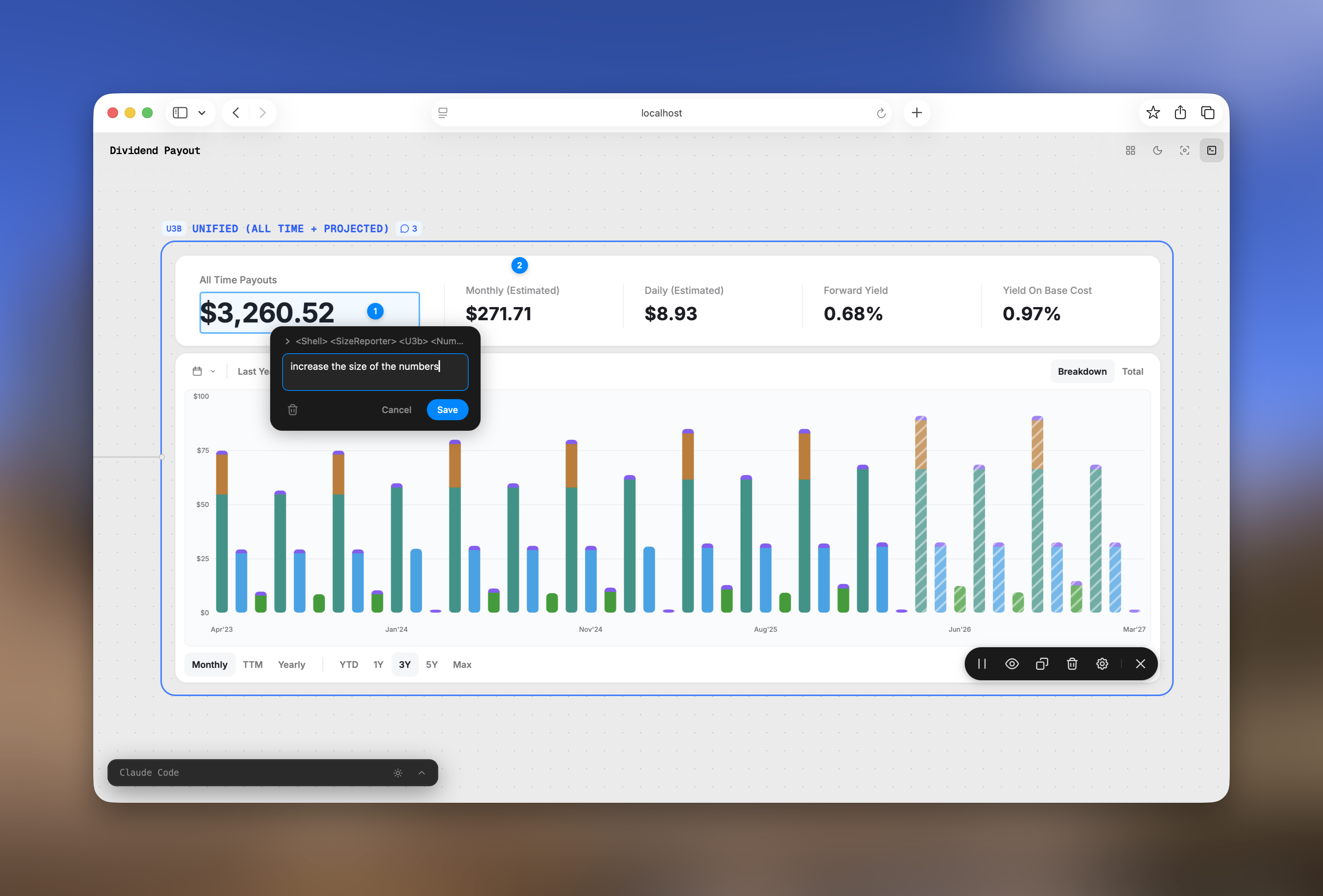 Element-level annotations on a variant