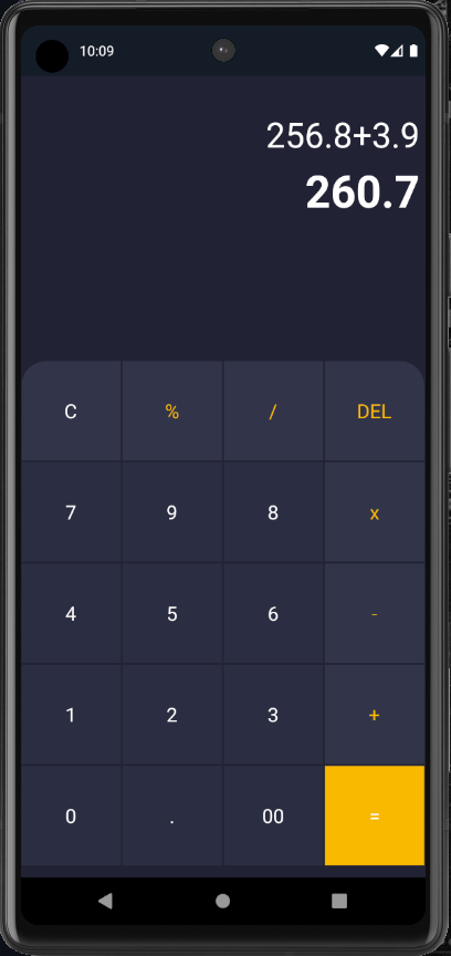 UI Calculator Result