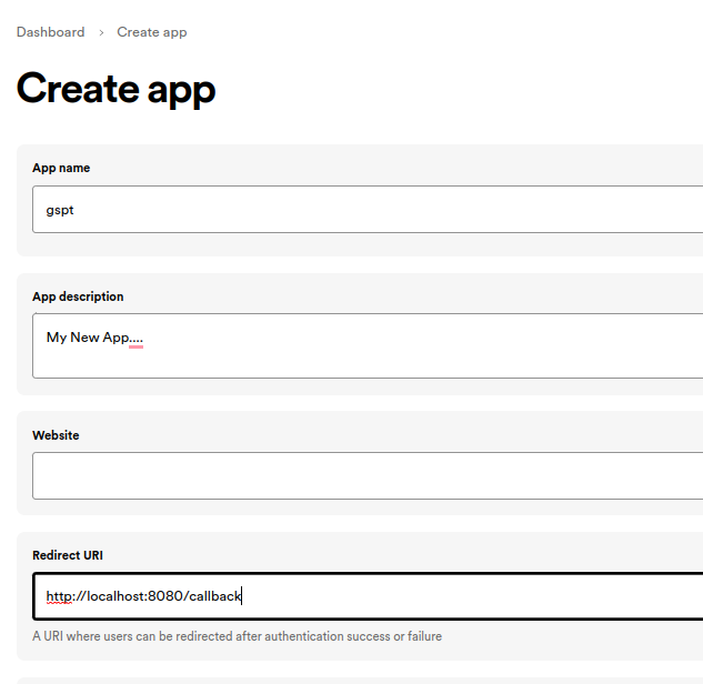 Create an App Form