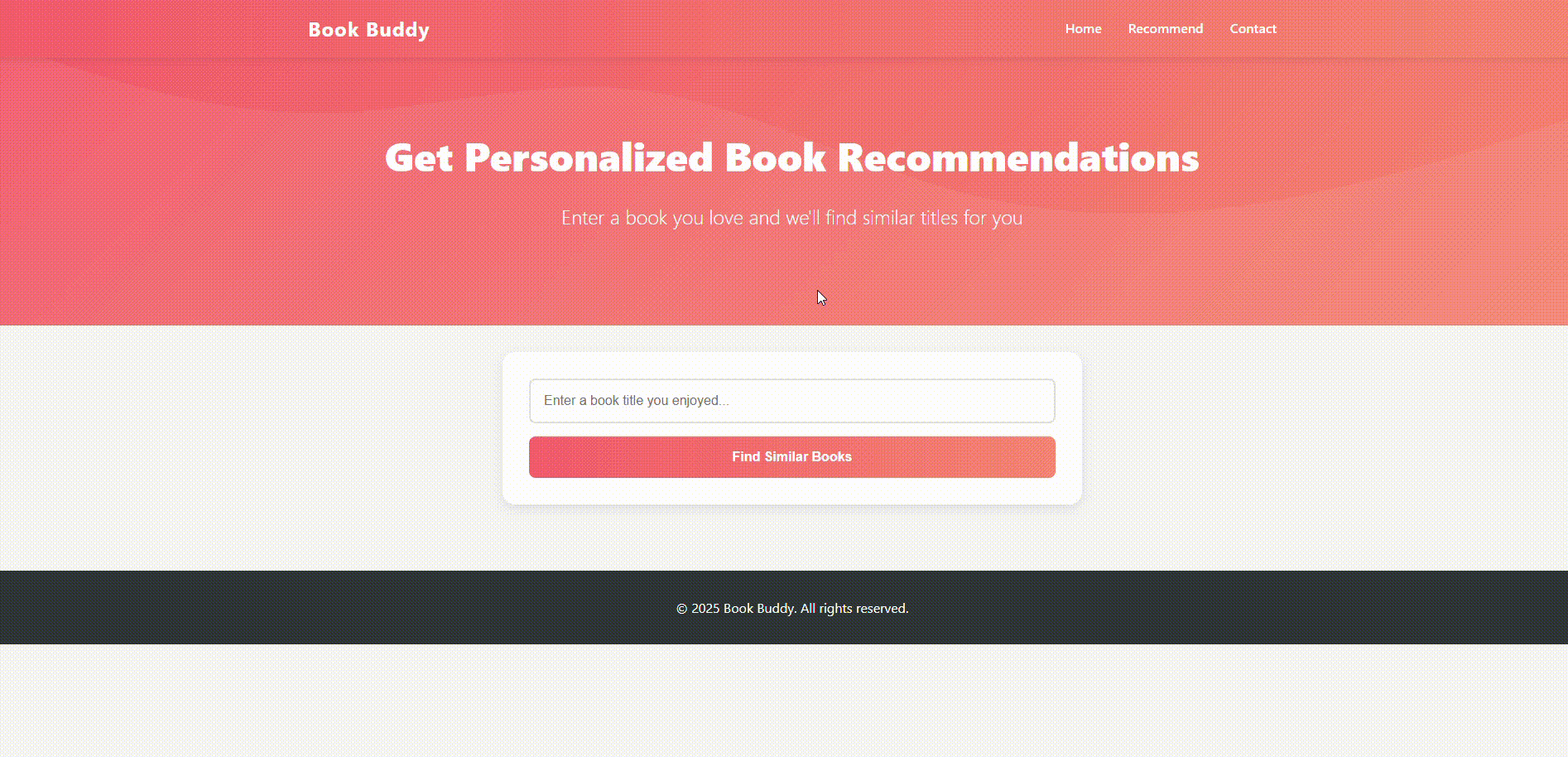 GitHub - aditya-raaj/Book-Buddy: Book recommendation using ...