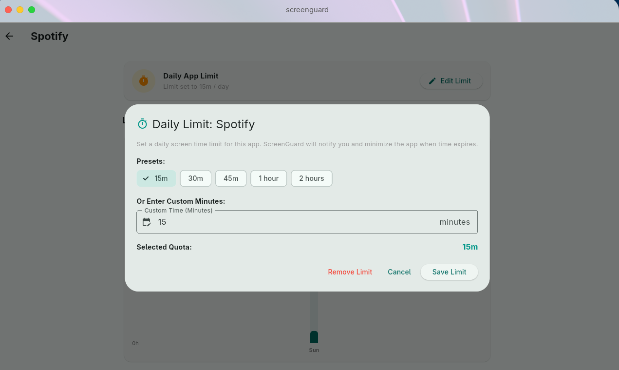Daily App Limit Dialog
