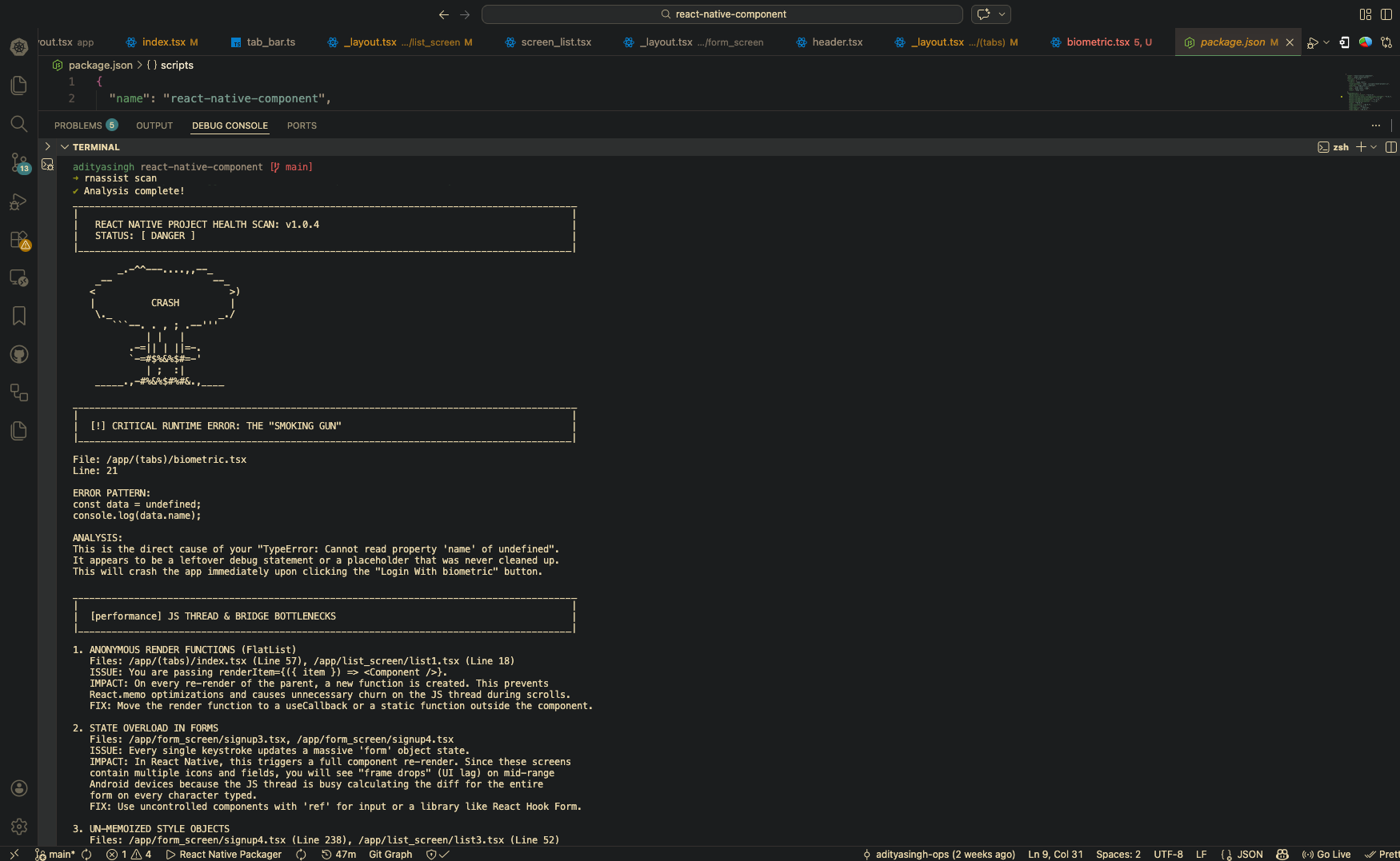 rnassist scan output