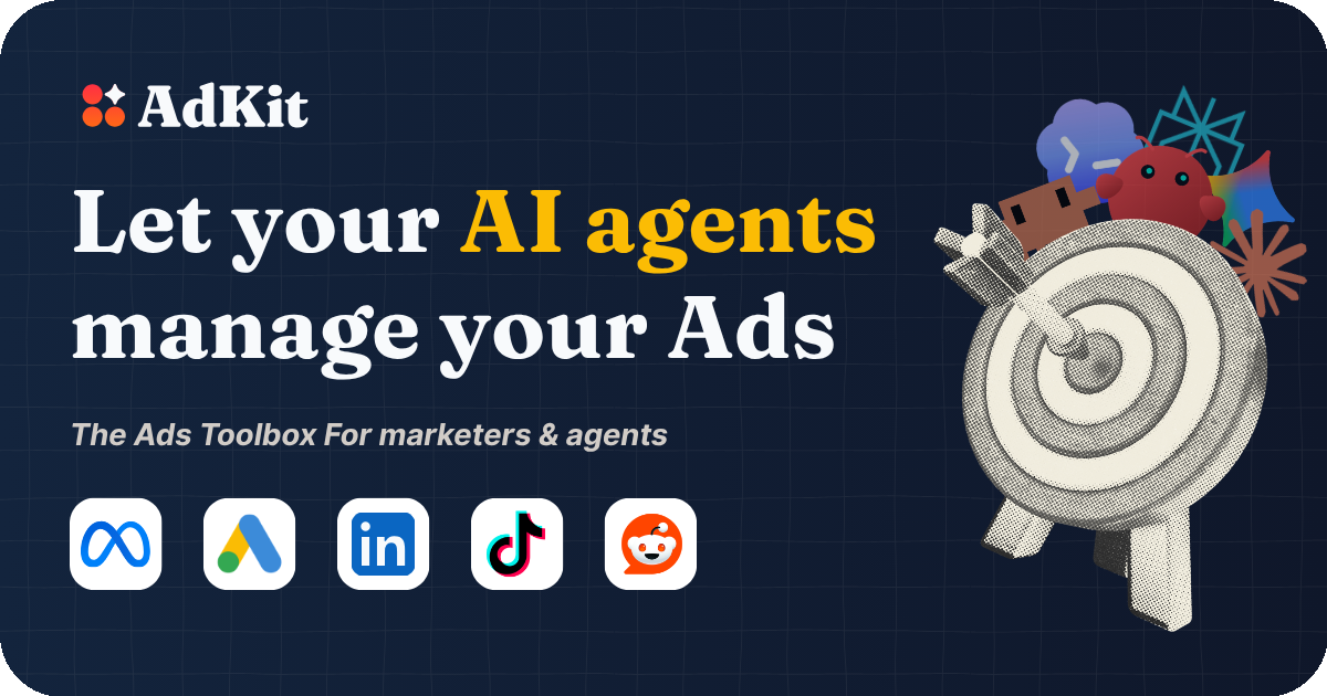Ads MCP - let your AI agents manage your ads across Google Ads, Meta Ads, TikTok Ads, and Reddit Ads