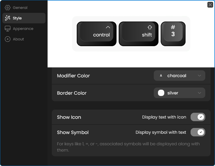 keyviz-settings