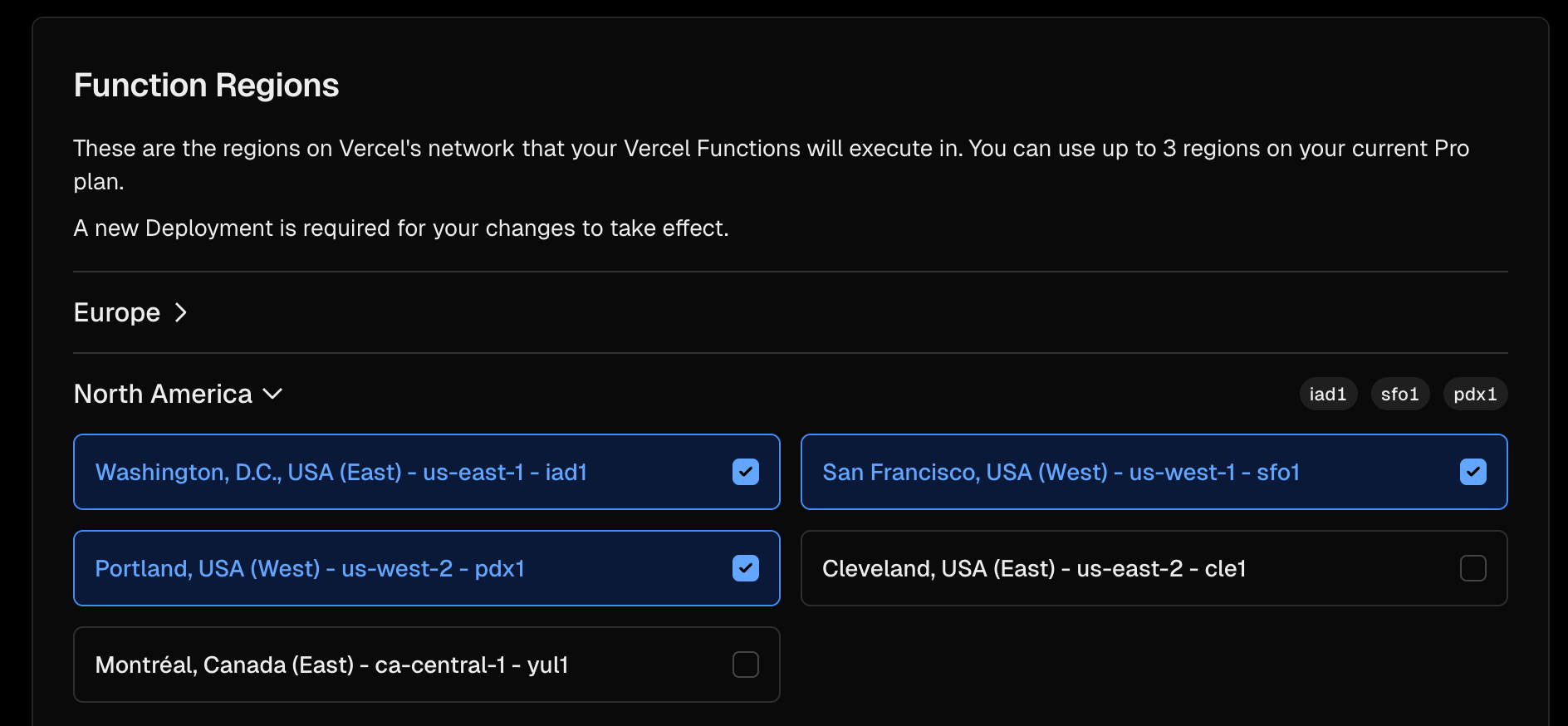 Edge Regions Configuration