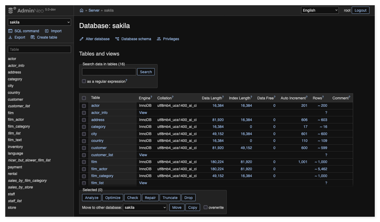 Screenshot - Database