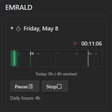 Timer running