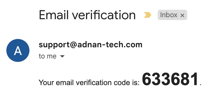 Email verification