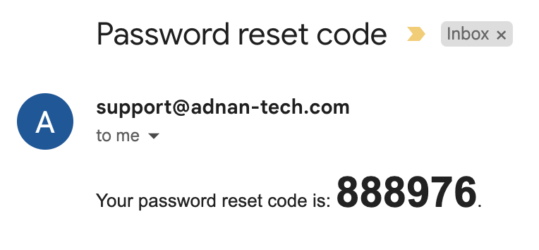 Reset password