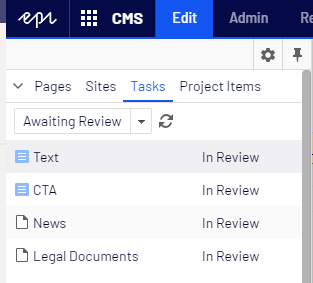 Tasks pane