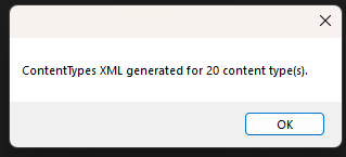 XML file generated