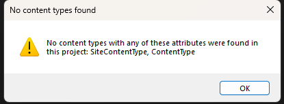 No ContentType found