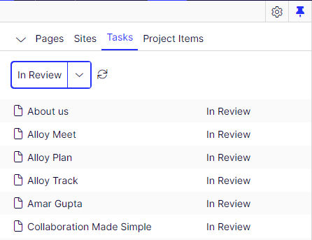 Tasks pane