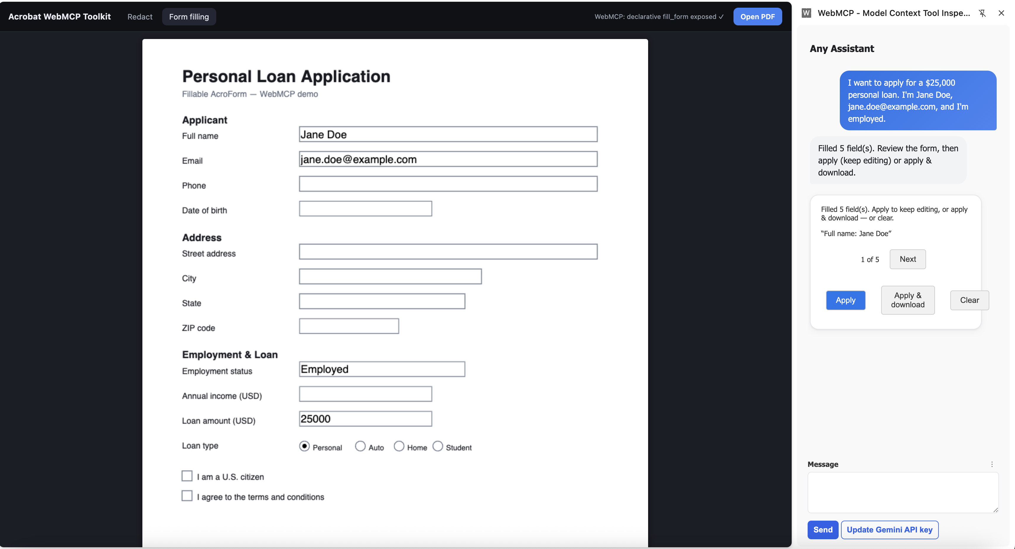 Form fill