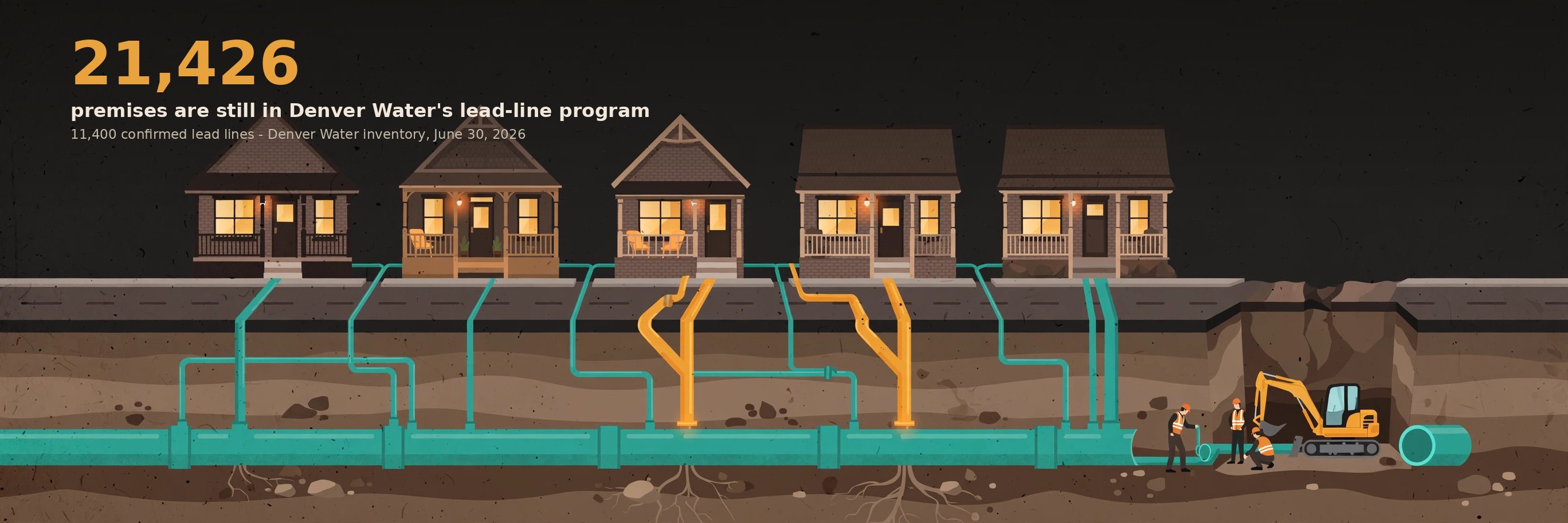Hero graphic for the Denver lead service lines brief