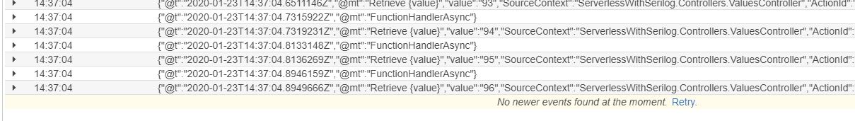 Serilog Sink for AWS CloudWatch Custom Sink