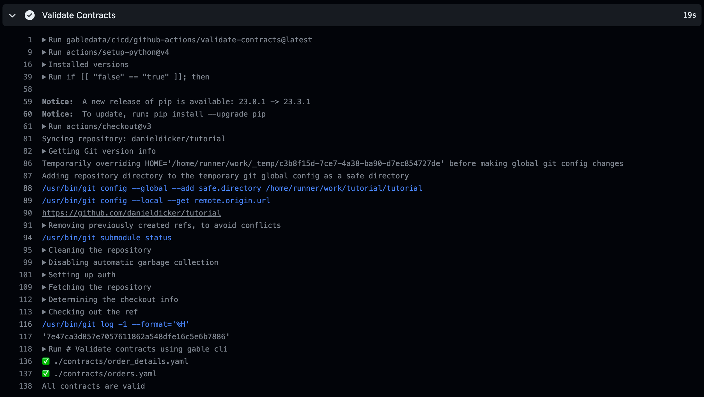 Validate Data Contracts Check Results