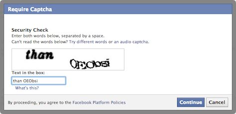 fb captcha