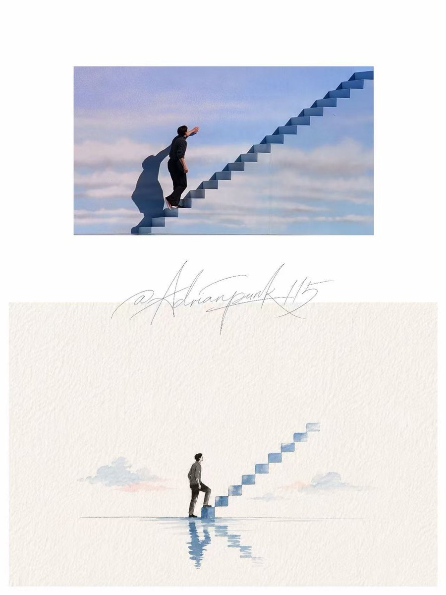 极简纸感丙烯色块插画