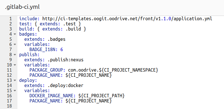 Gitlab CI yaml
